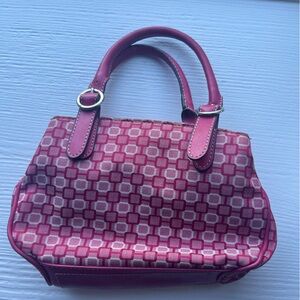 Nine West Pink Y2K Authentic Early 2000s Jacquard Handbag Purse